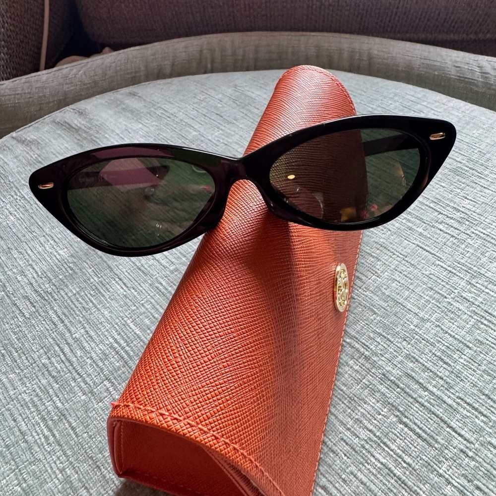 Tory Burch Black and Orange Cat-Eye Sunglasses